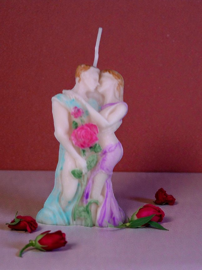 (image for) Kussende Man en Vrouw Kaars